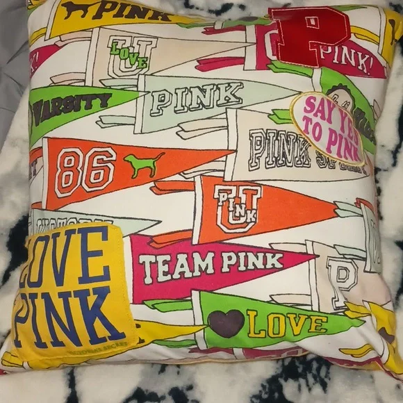 Vintage VS PINK Throw Pillow - Picture 3 of 3